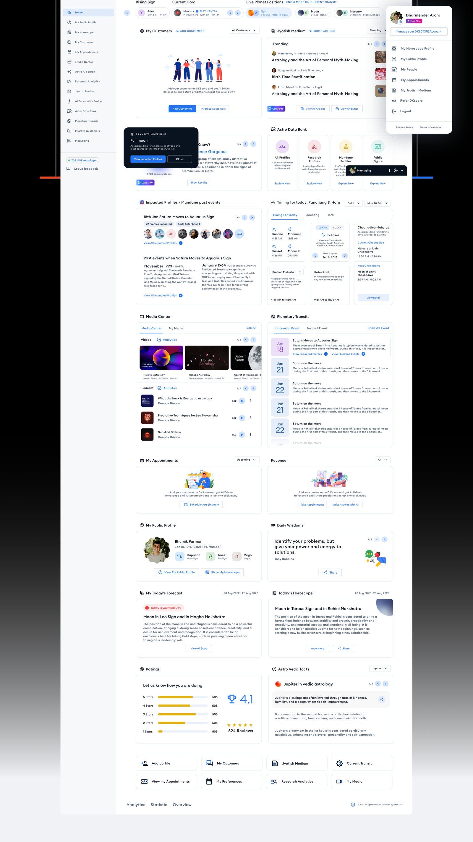 DKSCORE – A New Dimension of Astrology, Designed by Kaarigari Labs