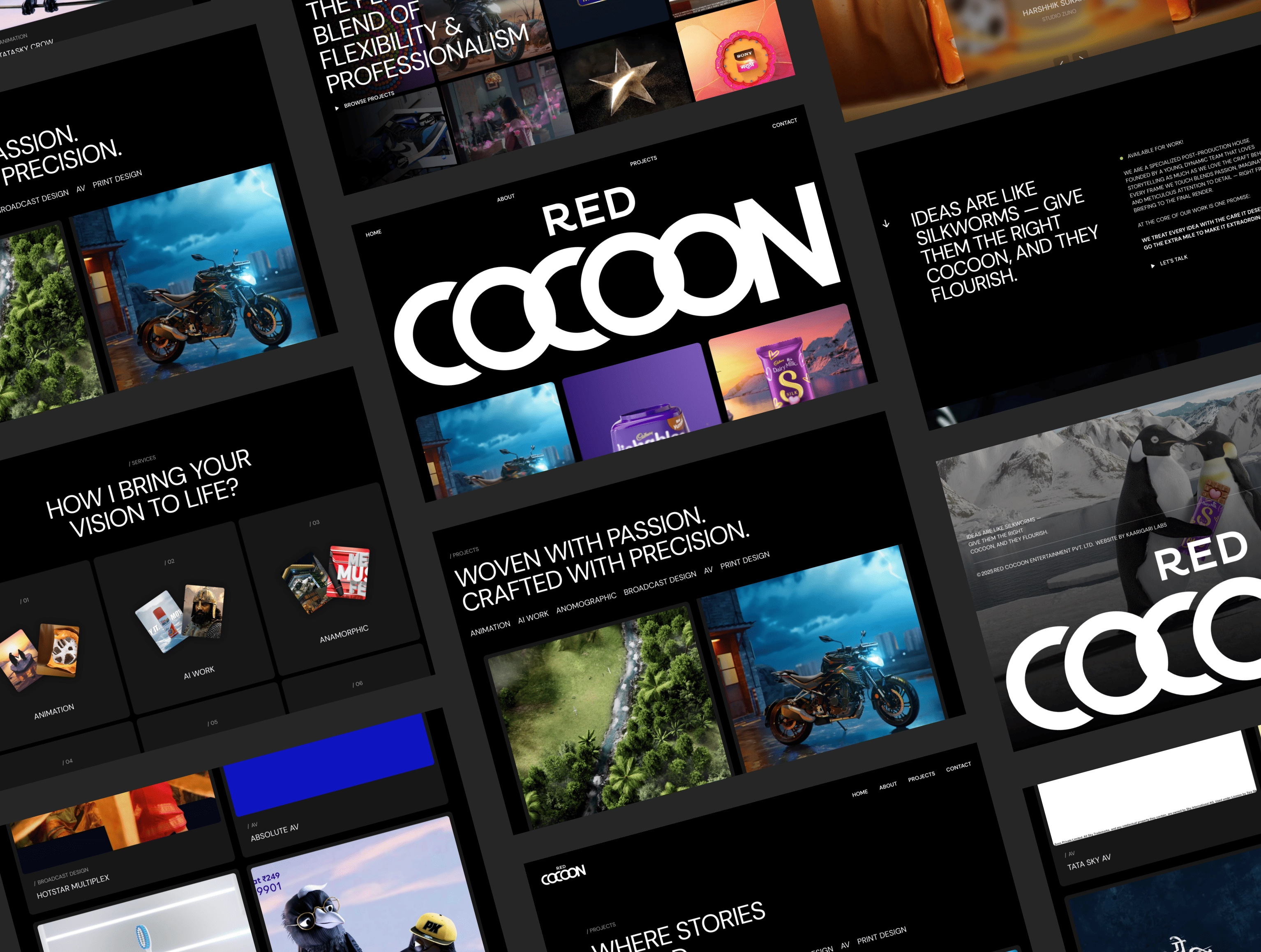 Modern portfolio website for post-production and film studios